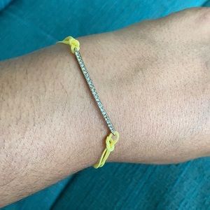 Dainty yellow and gold bracelet